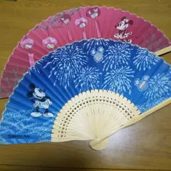 【ディズニー レア】東京ディズニーランド ミッキー ・ ミニー 扇子
