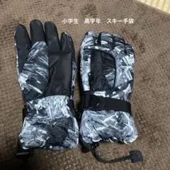 スキー・スノーボード用グローブ ブラックとホワイト迷彩