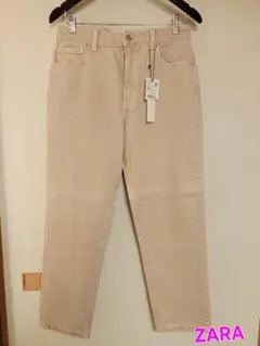 ZARA ベージュ デニム 40 MOMFIT マムフィット