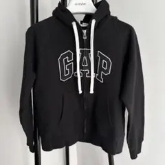 GAP ギャップ ジップアップパーカーレディースＳ　Y2K 平成ギャル ブラック