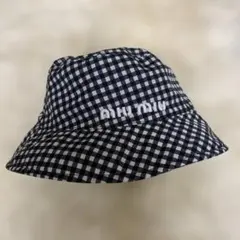 MIU MIU チェック柄 バケットハット size M - メルカリ