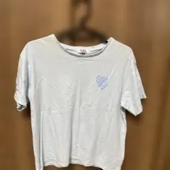 半袖 Tシャツ ライトブルー ハートプリントのサムネイル