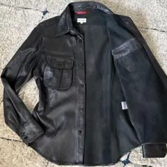 【希少】Paul Smith ブラック レザージャケット　ラムレザー　羊革 Paul Smith ポールスミス ラムレザー レザージャケット XL 羊皮