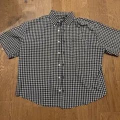 【希少】RALPH LAUREN 半袖シャツ Lサイズ ネイビーホワイト