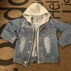 katoofely デニムジャケット フード付き ライトブルー