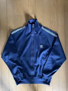 希少70~80s】アディダス デサント トラックジャケット 西ドイツ 紺金