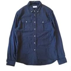 美品　サタデーズ　長袖　チェック　シャツ　ブルー　ネイビー　ネル　厚手　サーフのサムネイル