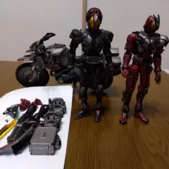 仮面ライダー555 ファイズ/カイザ フィギュア＆バイク パーツまとめセット