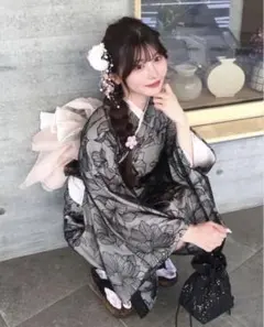 gibous dark snake yukata gray ギボス 蛇柄 浴衣 - メルカリ