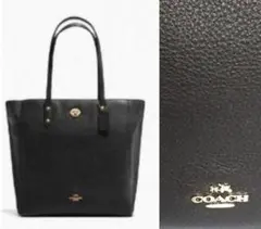 コーチ タウン トート ぺブルレザー F12184 IMBLK