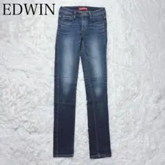 EDWIN エドウィン デニム ジーンズ S-M ストレッチ 細身　レディースのサムネイル