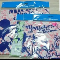 定価6800円 ディズニーリゾート ミニー エプロン & ランチョンマット 3枚