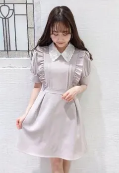 evelyn ビジューパール襟ワンピースのサムネイル