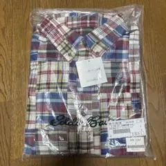 新品未開封 Eddie Bauer 半袖マドラスパッチワークシャツ サイズL