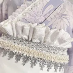 定番可愛いを簡単に！金レースのフリル帯揚げ　成人式振袖　卒業式袴　浴衣着物　帯飾