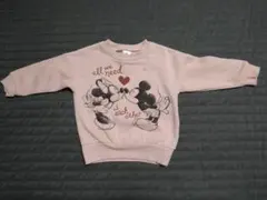 【Disney baby】ミッキー ミニー トレーナー 80cm ピンク
