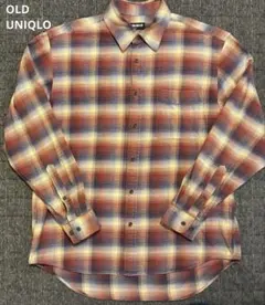 オールドユニクロ　OLD UNIQLO オンブレ　ネルシャツ　シャドウチェック