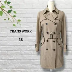 トランスワーク　TRANS WORK トレンチコート　中綿入り パイピングのサムネイル