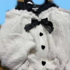 渋谷109。LIZ LISA フワフワピンクニット 長袖 リボン付き