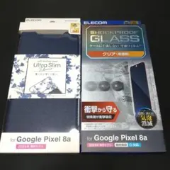 GooglePixel 8a用 手帳型ケース＆保護ガラスセット