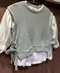 ミントグリーン ベスト&トップス 110