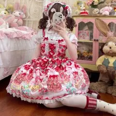 ALICE GIRL ロリータ ジャンスカ ブラウス ピンク - メルカリ