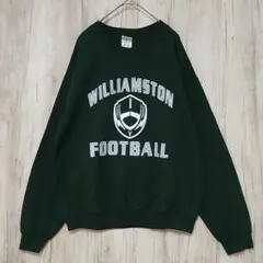 GILDAN ギルダン スウェット M モスグリーン バックプリント 古着