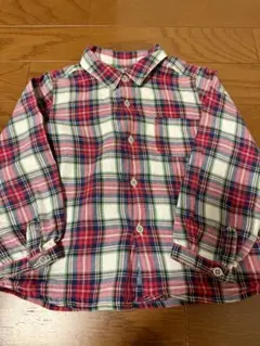 bonpoint ボンポワン　チェック　シャツ　トップス　長袖　2Y