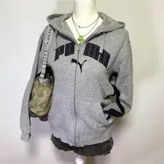 PUMA パーカー　y2k 平成 ギャル グランジ　テック　ノーム　ロゴ