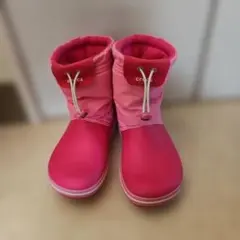 美品　クロックス　21センチ　長靴　レインブーツ　Crocs ピンク 防水防寒