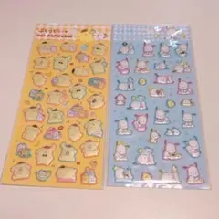 ぷくっとシール　ぽちゃっこ　ポムポムプリン　2種類セット