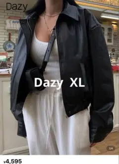 最終値下げ！【美品】DAZY フェイクレザー ジャケット ブラック XL
