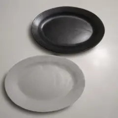 オーバルプレート 2枚セット 皿 陶器のサムネイル