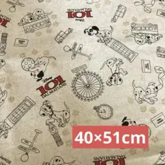 はぎれ　101匹わんちゃん　ディズニー　40×51cm 生地