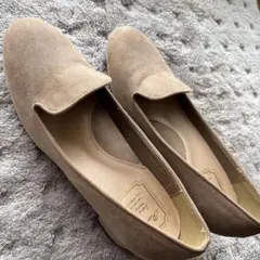 RANDA ランダ スエードパンプス ベージュ ローヒール　24cm