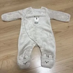くま　フリースロンパース