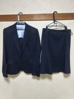 ネイビー ストライプ スカートスーツ上下