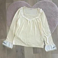 ♡axes femme♡刺繍付きレース付き長袖トップス♡クラシカルフェミニン♡
