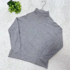 美品♡ 【MARELLA】 長袖 ニット (M) グレー ハイネック イタリア製のサムネイル