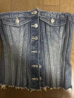 ZARA デニムチューブトップス