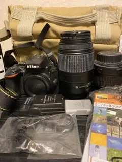 D5500 ダブルズーム+バッテリー+ナショナルジオグラフィックカメラバッグ付きのサムネイル