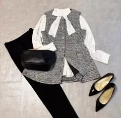 セットアップ ママスーツ セレモニー 上下コーデ売り M 卒業式 入学式 上品