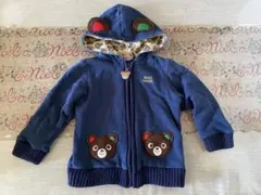 ミキハウス　パーカー　ネイビー