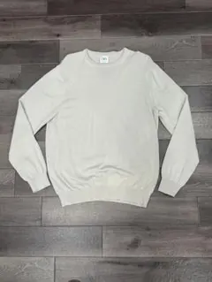 ZARA ザラ クルーネック ニット ベージュ メンズM シンプル 無地