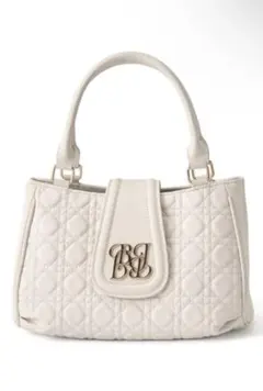 GRL キルティングロゴプレートハンドバッグ[dd490] オフホワイト