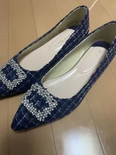 ORiental TRaffic ビジューモチーフフラットパンプス