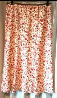最終お値下げ☆　TRANS WORK 花柄フレアロングスカート