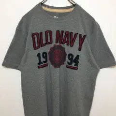 OLD NAVY オールドネイビー Tシャツ デカロゴ　サイズM ワッペン 古着