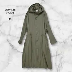 LOWRYS FARM モッズコート M カーキ 薄手 レーヨン混