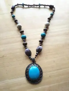 ハンドメイドネックレス ブルー